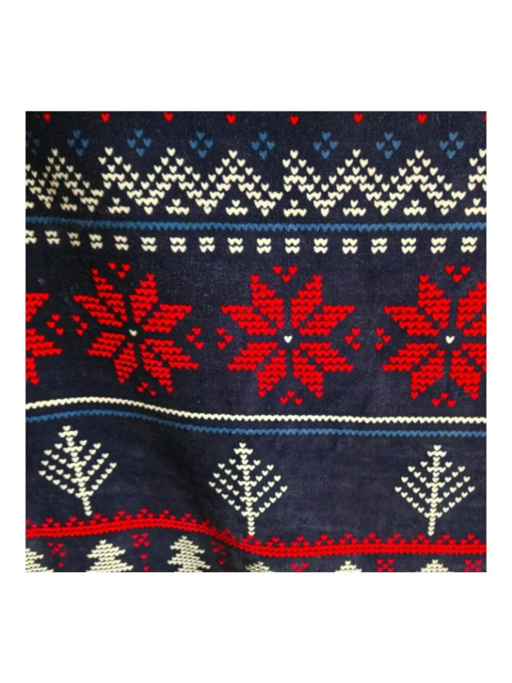 Virah Bella Christmas Sherpa Fleece Blanket Nordic Snowflake Stocking Pattern